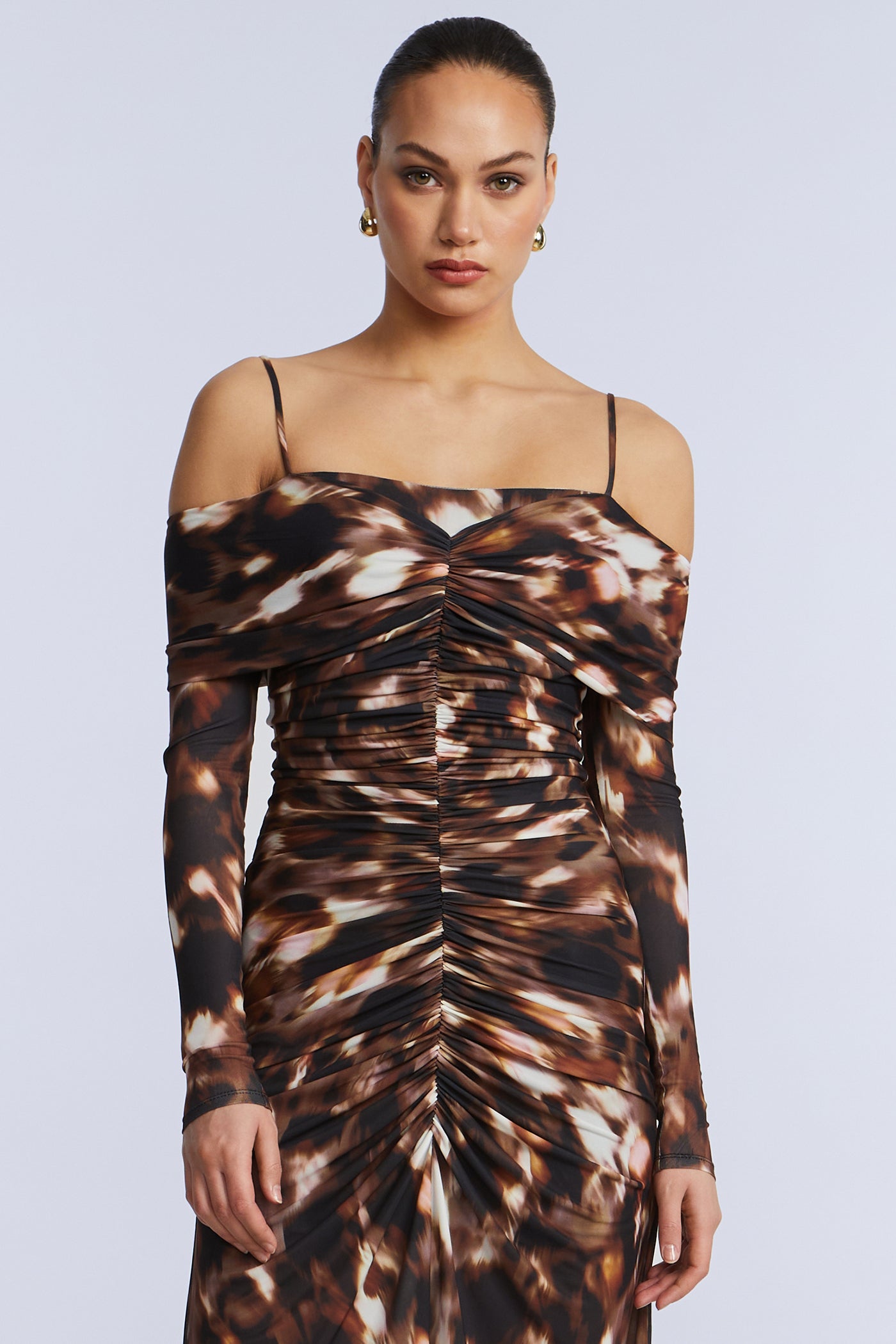 Jersey Off Shoulder Dress - Image 5
