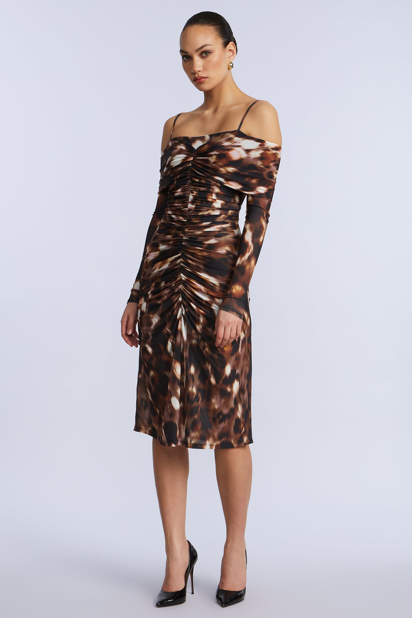 Jersey Off Shoulder Dress - Image 6