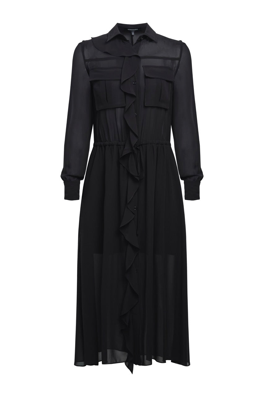 Solid Ruffle Dress - Image 9
