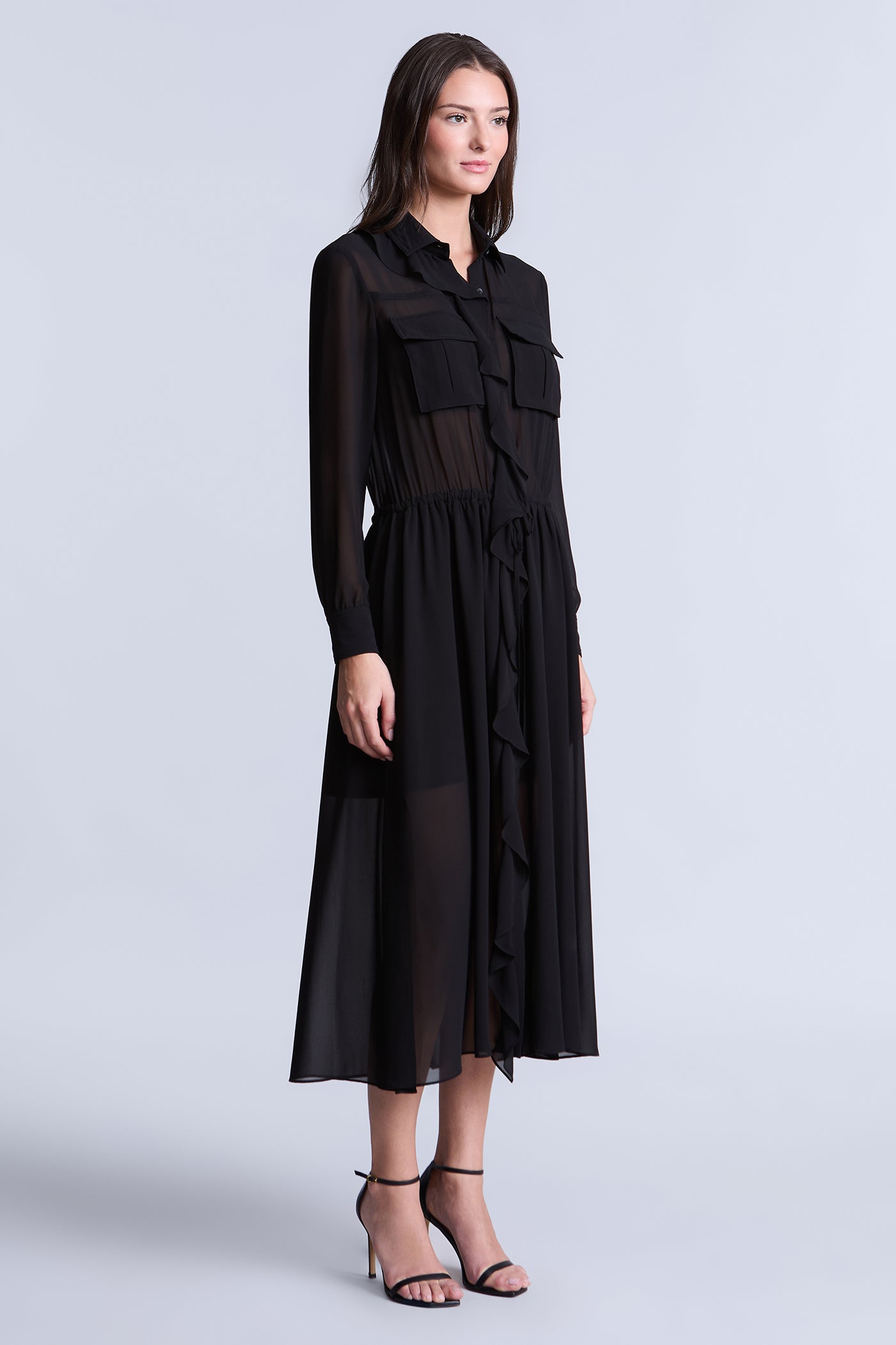 Solid Ruffle Dress - Image 3