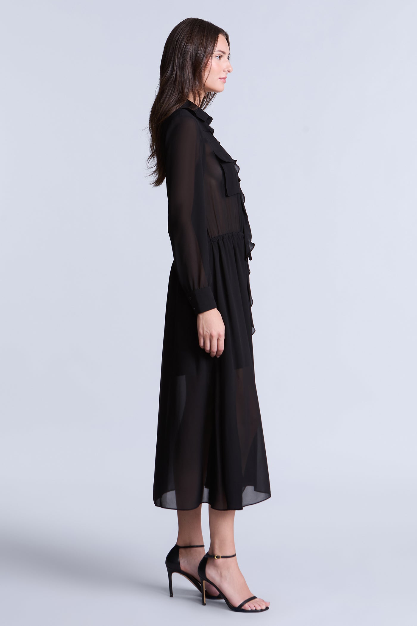Solid Ruffle Dress - Image 5