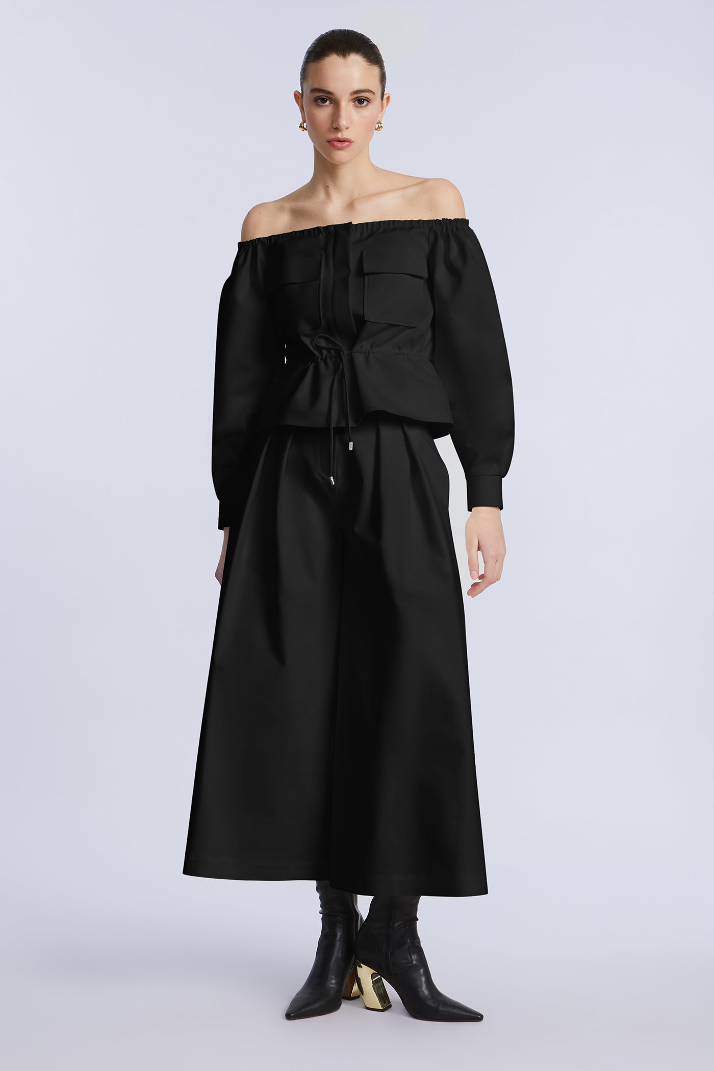 Off Shoulder Drawstring Top - Image 3