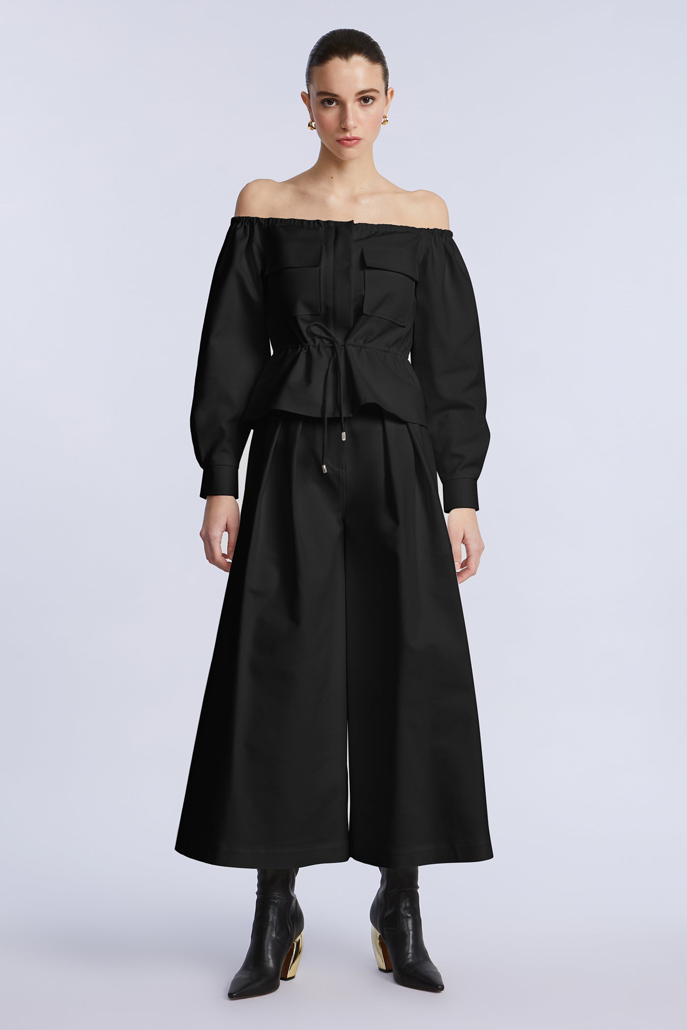 Off Shoulder Drawstring Top - Image 5