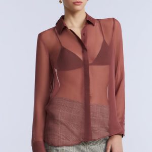 Chiffon Button Down