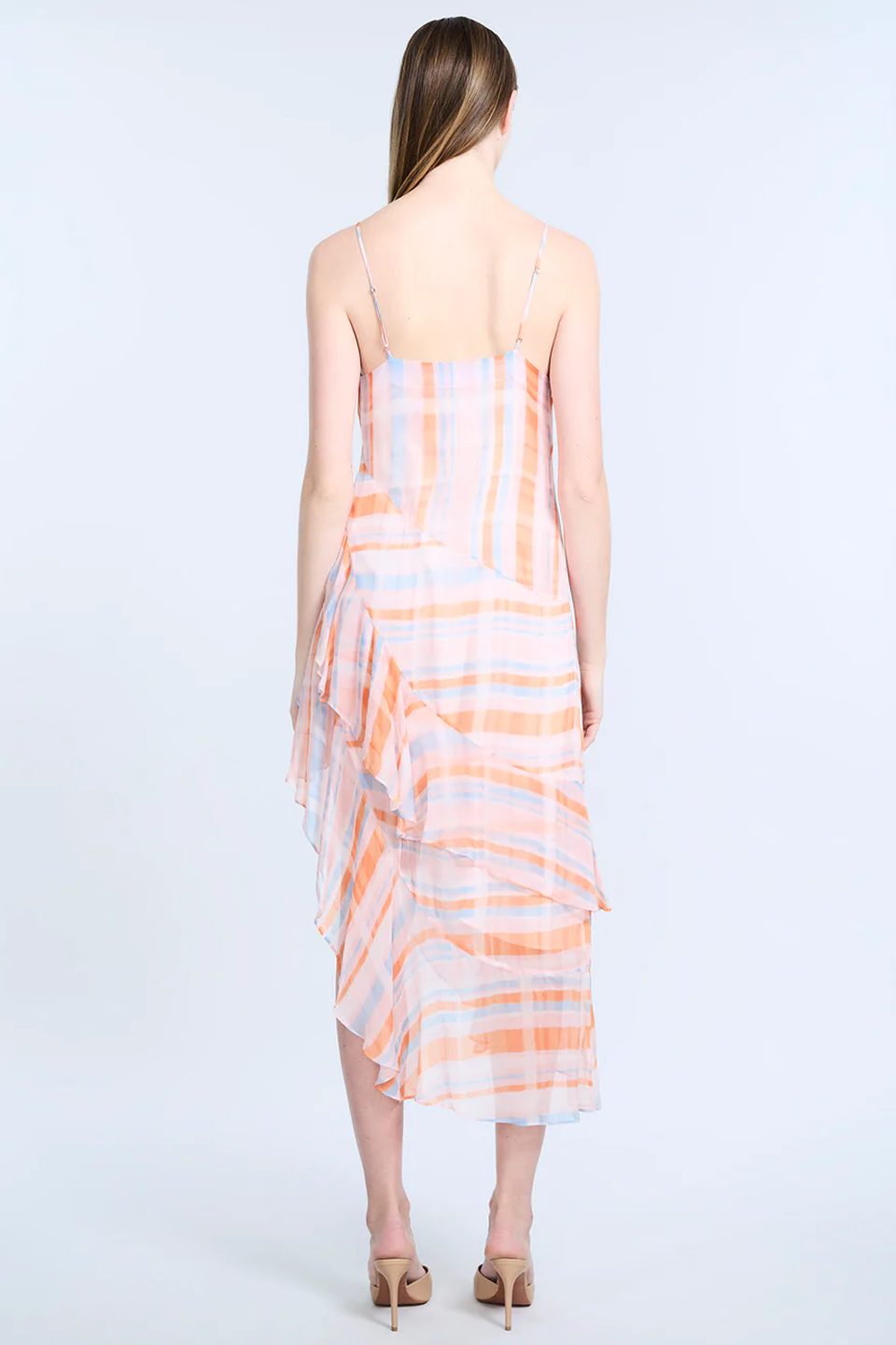 Cowl Neck Ruffle Dress - Image 2