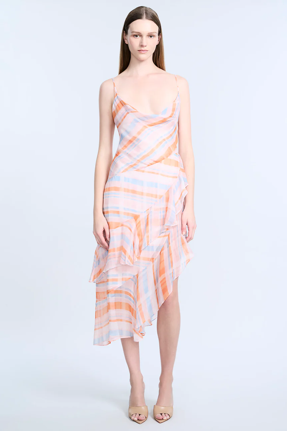 Cowl Neck Ruffle Dress - Image 5