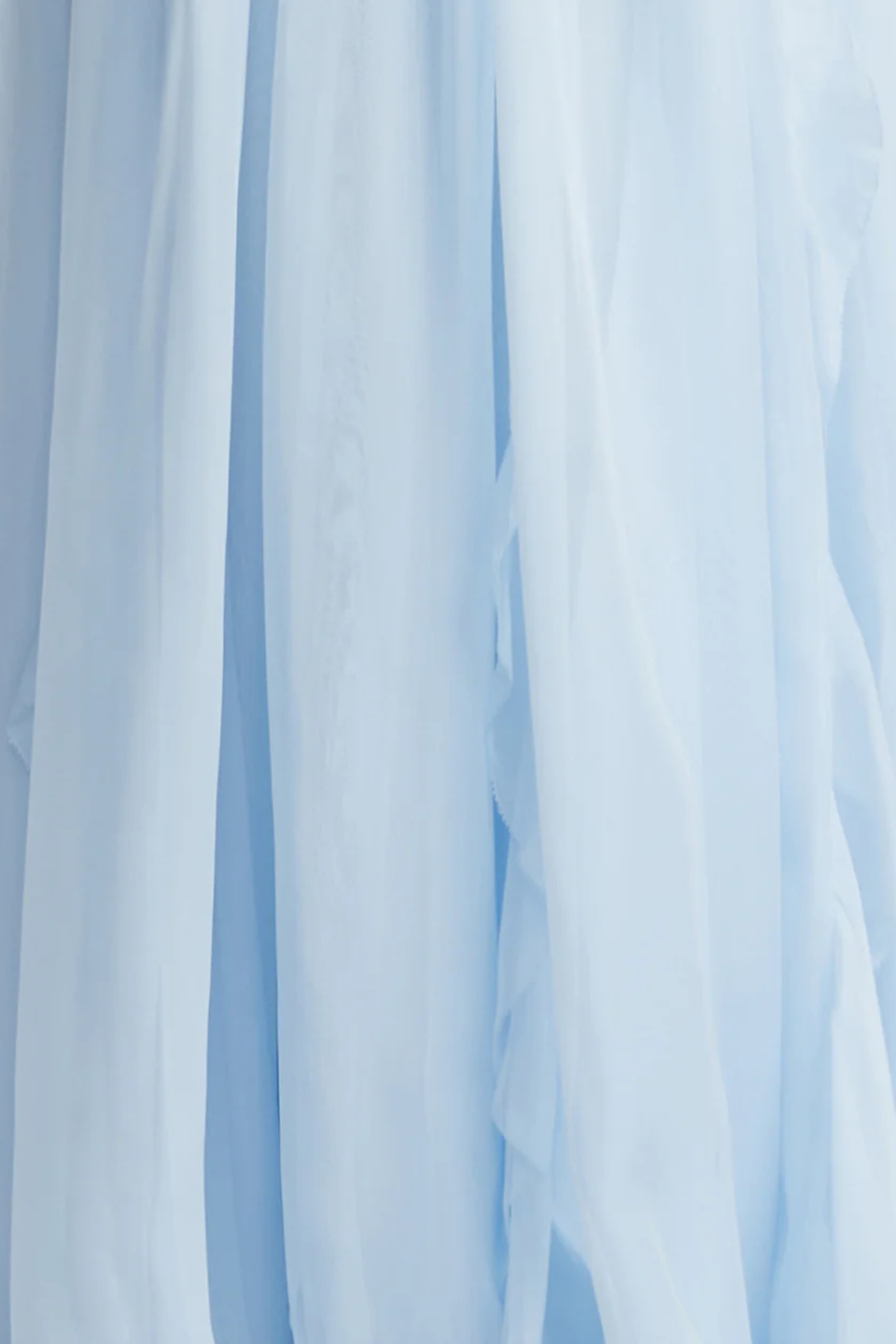 Lace Bodice Chiffon Ruffle Gown - Image 6